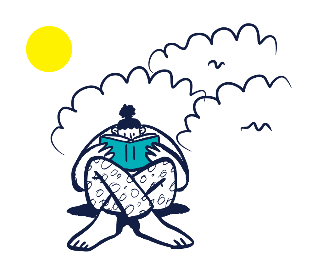 Reading outside
