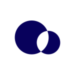 Two navy circles overlapping
