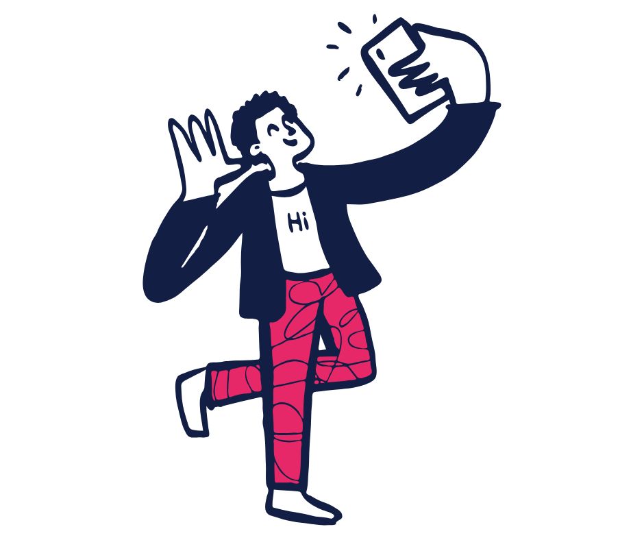 A man taking a selfie